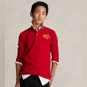 Brand New  Boy Polo Lunar New Year Triple-Pony Polo Shirt Size M (10-12)